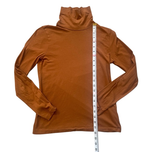 J. Crew Re-Imagined Cotton Mustard Mock Neck / Turtleneck Sweater Size Small - Picture 5 of 6